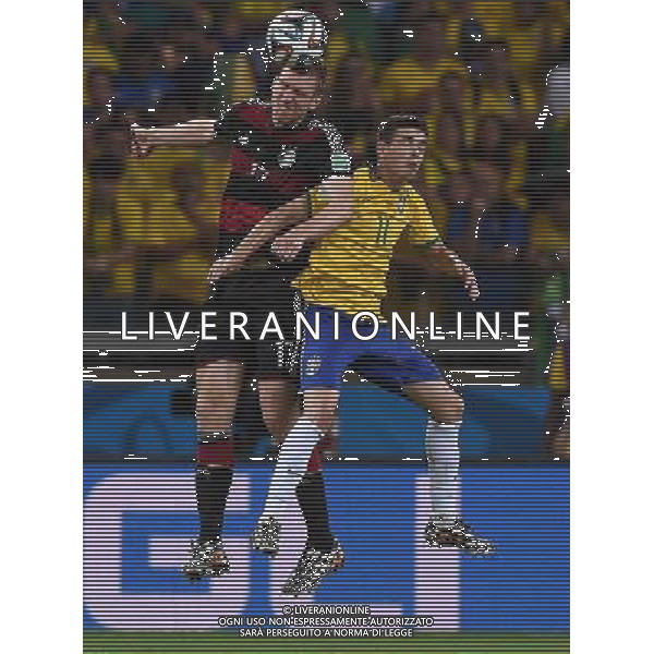 FIFA World Cup Brasile 2014 Semifinali Belo Horizonte - 08.07.2014 Brasile-Germania Nella Foto:mertesacker oscar /Ph.Vitez-Ag. Aldo Liverani