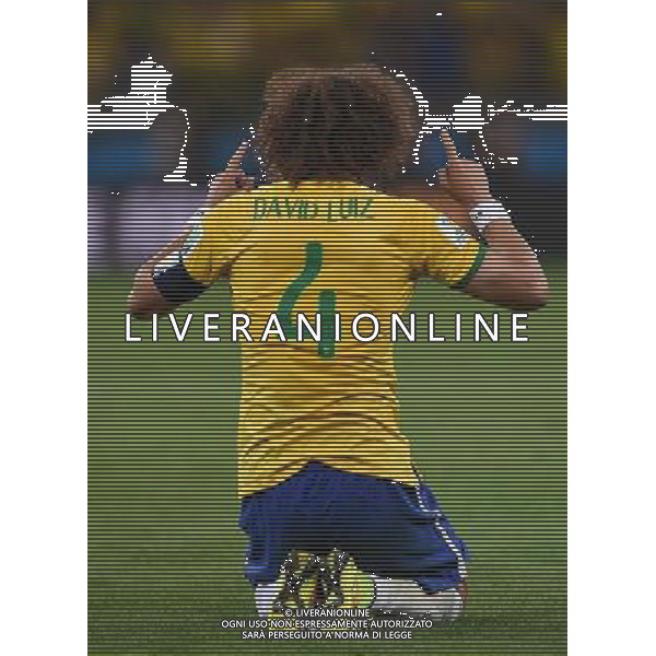 FIFA World Cup Brasile 2014 Semifinali Belo Horizonte - 08.07.2014 Brasile-Germania Nella Foto:la preghiera finale di luiz /Ph.Vitez-Ag. Aldo Liverani