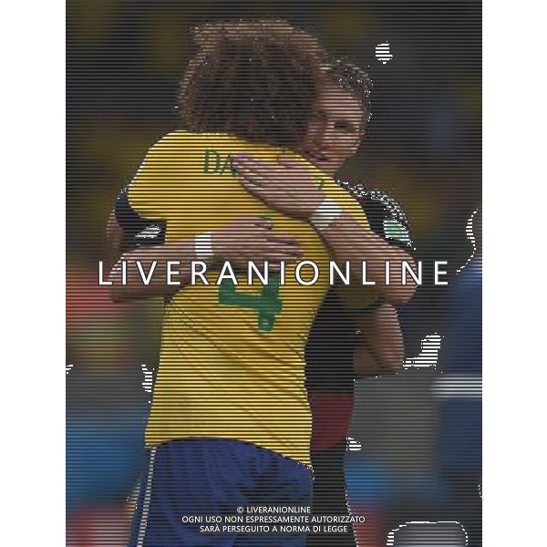 FIFA World Cup Brasile 2014 Semifinali Belo Horizonte - 08.07.2014 Brasile-Germania Nella Foto:schweinsteiger consola luiz /Ph.Vitez-Ag. Aldo Liverani