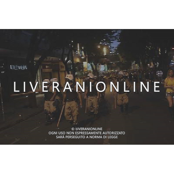 (140708) -- BELO HORIZONTE, July 8, 2014 (Xinhua) -- Police officers guard after a semifinal match between Brazil and Germany of 2014 FIFA World Cup on a street near the Savassi Plaza in Belo Horizonte, Brazil, on July 8, 2014. (Xinhua/Mauricio Valenzuela) ©photoshot/Agenzia Aldo Liverani sas - ITALY ONLY - EDITORIAL USE ONLY - BRASILE VS GERMANIA partita di semifinale Coppa del mondo FIFA 2014 Mineirao stadio Estadio a Belo Horizonte, in Brasile, 8 luglio 2014, la Germania ha vinto 7-1 e qualificato per la finale
