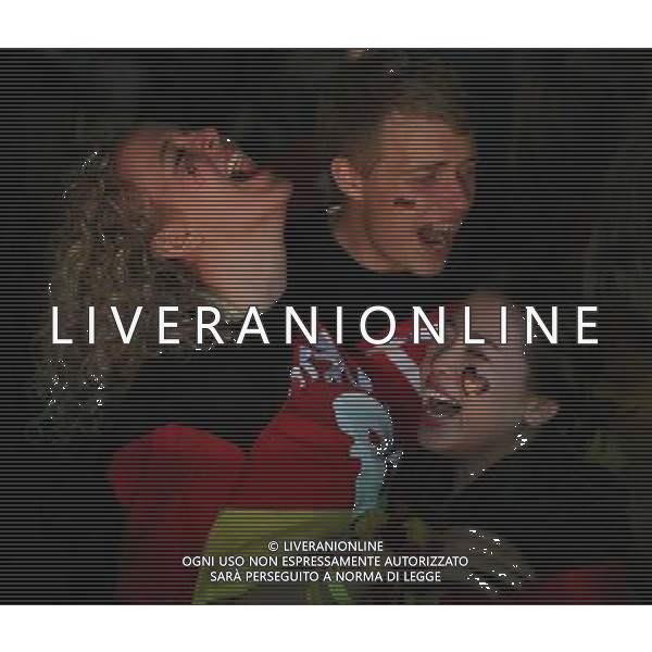 (140709) -- FRANKFURT, July 9, () -- German football fans react as they watch the 2014 World Cup semifinal match between Germany and Brazil, at a public viewing event in Frankfurt, Germany, July 8, 2014. (/Luo Huanhuan) ©photoshot/Agenzia Aldo Liverani sas - ITALY ONLY - EDITORIAL USE ONLY