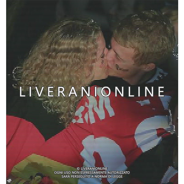 (140709) -- FRANKFURT, July 9, () -- German football fans react as they watch the 2014 World Cup semifinal match between Germany and Brazil, at a public viewing event in Frankfurt, Germany, July 8, 2014. (/Luo Huanhuan) ©photoshot/Agenzia Aldo Liverani sas - ITALY ONLY - EDITORIAL USE ONLY
