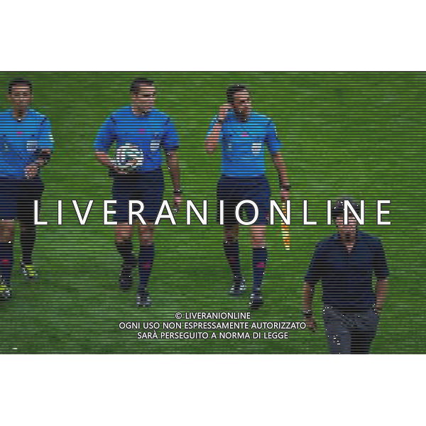 (140708) -- BELO HORIZONTE, July 8, 2014 () -- Germany\'s coach Joachim Loew (R) leaves the field after a semifinal match between Brazil and Germany of 2014 FIFA World Cup at the Estadio Mineirao Stadium in Belo Horizonte, Brazil, on July 8, 2014. Germany won 7-1 over Brazil and qualified for the final on Tuesday. (/Liu Bin)(pcy) ©photoshot/Agenzia Aldo Liverani sas - ITALY ONLY - EDITORIAL USE ONLY - BRASILE VS GERMANIA partita di semifinale Coppa del mondo FIFA 2014 Mineirao stadio Estadio a Belo Horizonte, in Brasile, 8 luglio 2014, la Germania ha vinto 7-1 e qualificato per la finale