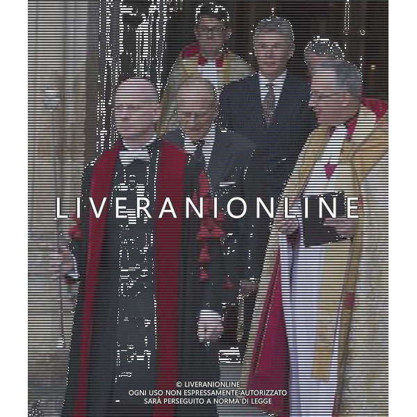 The Duke of Edinburgh attends a Service of Dedication to Admiral Arthur Philip at Westminster Abbey. Arthur Phillip was the Governor-Designate of the First Fleet, who founded the colony of New South Wales, which was the beginning of what would become the Commonwealth of Australia. The Service at Westminster Abbey will mark the bicentenary of the death of Admiral Phillip. During the Service a new memorial stone to Admiral Philip will be dedicated, which has been especially commissioned and carved from Sydney sandstone. AG ALDO LIVERANI SAS ONLY ITALY