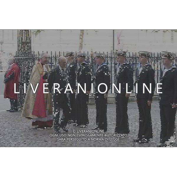 The Duke of Edinburgh attends a Service of Dedication to Admiral Arthur Philip at Westminster Abbey. Arthur Phillip was the Governor-Designate of the First Fleet, who founded the colony of New South Wales, which was the beginning of what would become the Commonwealth of Australia. The Service at Westminster Abbey will mark the bicentenary of the death of Admiral Phillip. During the Service a new memorial stone to Admiral Philip will be dedicated, which has been especially commissioned and carved from Sydney sandstone. AG ALDO LIVERANI SAS ONLY ITALY