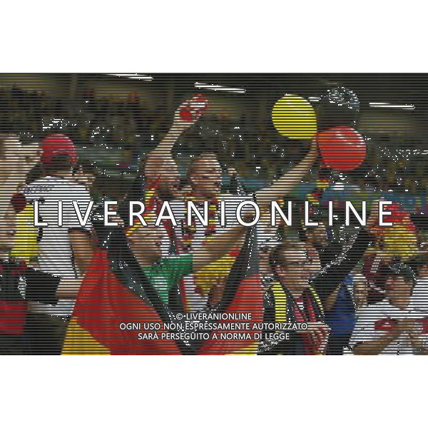 Deutsche Fans feiern // during Semi Final match between Brasil and Germany of the FIFA Worldcup Brazil 2014 at the Mineirao in Belo Horizonte, Brazil on 2014/07/08. EXPA Pictures © 2014, PhotoCredit: EXPA/ Eibner-Pressefoto/ Cezaro *****ATTENTION - OUT of GER***** AG ALDO LIVERANI SAS ONLY ITALY