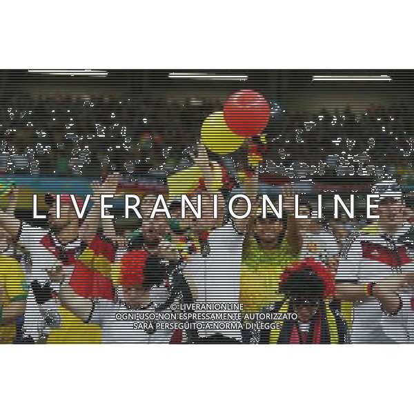 Deutsche Fans feiern // during Semi Final match between Brasil and Germany of the FIFA Worldcup Brazil 2014 at the Mineirao in Belo Horizonte, Brazil on 2014/07/08. EXPA Pictures © 2014, PhotoCredit: EXPA/ Eibner-Pressefoto/ Cezaro *****ATTENTION - OUT of GER***** AG ALDO LIVERANI SAS ONLY ITALY