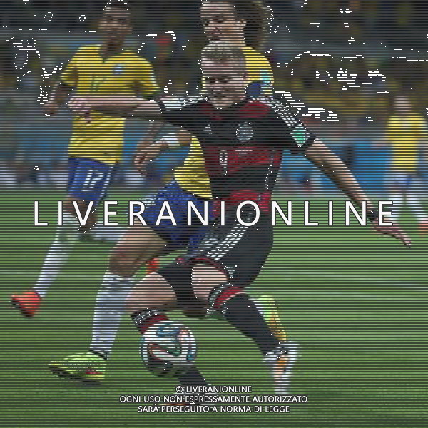 Andre Schuerrle (GER) beim Torschuss // during Semi Final match between Brasil and Germany of the FIFA Worldcup Brazil 2014 at the Mineirao in Belo Horizonte, Brazil on 2014/07/08. EXPA Pictures © 2014, PhotoCredit: EXPA/ Eibner-Pressefoto/ Cezaro *****ATTENTION - OUT of GER***** AG ALDO LIVERANI SAS ONLY ITALY