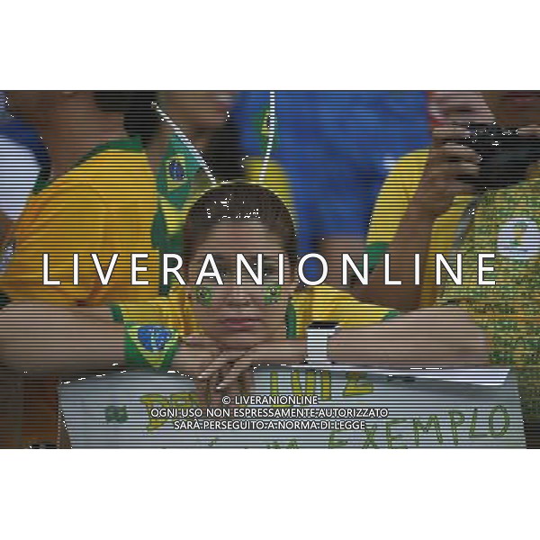 Trauer bei Brasilien nach der hohen Niederlage. // during Semi Final match between Brasil and Germany of the FIFA Worldcup Brazil 2014 at the Mineirao in Belo Horizonte, Brazil on 2014/07/08. EXPA Pictures © 2014, PhotoCredit: EXPA/ Eibner-Pressefoto/ Cezaro *****ATTENTION - OUT of GER***** AG ALDO LIVERANI SAS ONLY ITALY