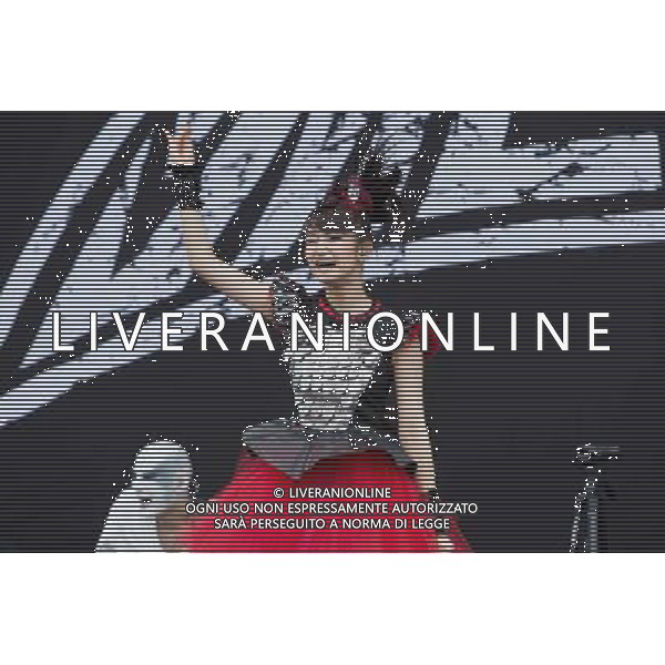 J-Metal group Babymetal perform on the main stage at Sonisphere Festival, Knebworth, UK on 5th July 2014. The band consists of Suzuka Nakamoto (Su-Metal - wearing two gloves), Moa Kikuchi (Moametal - wearing glove on left hand) and Yui Mizuno (Yuimetal - wearing glove on right hand) ©PHOTOSHOT/Agenzia Aldo Liverani sas - ITALY ONLY - EDITORIAL USE ONLY - Il Gruppo Babymetal J-Metal si esibisce sul palco de Festival Sonisphere, Knebworth, Regno Unito il 5 luglio 2014
