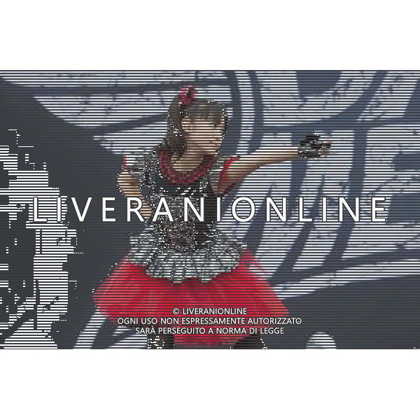 J-Metal group Babymetal perform on the main stage at Sonisphere Festival, Knebworth, UK on 5th July 2014. The band consists of Suzuka Nakamoto (Su-Metal - wearing two gloves), Moa Kikuchi (Moametal - wearing glove on left hand) and Yui Mizuno (Yuimetal - wearing glove on right hand) ©PHOTOSHOT/Agenzia Aldo Liverani sas - ITALY ONLY - EDITORIAL USE ONLY - Il Gruppo Babymetal J-Metal si esibisce sul palco de Festival Sonisphere, Knebworth, Regno Unito il 5 luglio 2014