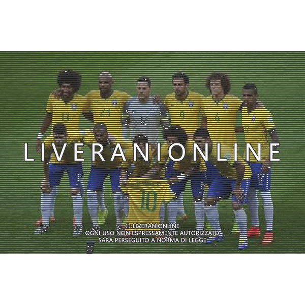Equipe Bresil - 08.07.2014 - Bresil / Allemagne - 1/2Finale de la Coupe du Monde 2014 -Belo Horizonte- Photo : David Winter / Icon Sport /Agenzia Aldo Liverani sas - ONLY ITALY - BRASILE VS GERMANIA partita di semifinale Coppa del mondo FIFA 2014 Mineirao stadio Estadio a Belo Horizonte, in Brasile, 8 luglio 2014, la Germania ha vinto 7-1 e qualificato per la finale