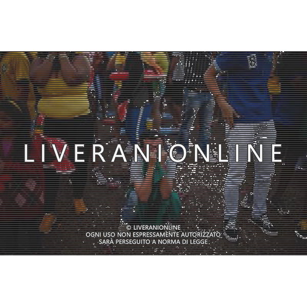 (140708) -- BRASILIA, July 08, 2014 () -- Brazil\'s fans react while watching a semifinal match between Brazil and Germany of 2014 FIFA World Cup at the FIFA Fan Fest area in Brasilia, Brazil, on July 08, 2014. (/Jhon Paz) ©PHOTOSHOT/Agenzia Aldo Liverani sas - ITALY ONLY - EDITORIAL USE ONLY - BRASILE VS GERMANIA partita di semifinale Coppa del mondo FIFA 2014 Mineirao stadio Estadio a Belo Horizonte, in Brasile, 8 luglio 2014, la Germania ha vinto 7-1 e qualificato per la finale