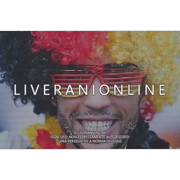 (140709) -- BERLIN, July 9, () -- A German football fan reacts as he watches the 2014 World Cup semifinal match between Germany and Brazil, at a public viewing event in Frankfurt, Germany, July 8, 2014. (/Zhang Fan) ©PHOTOSHOT/Agenzia Aldo Liverani sas - ITALY ONLY - EDITORIAL USE ONLY - BRASILE VS GERMANIA partita di semifinale Coppa del mondo FIFA 2014 Mineirao stadio Estadio a Belo Horizonte, in Brasile, 8 luglio 2014, la Germania ha vinto 7-1 e qualificato per la finale