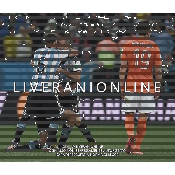 FIFA World Cup Brasile 2014 Semifinali San Paolo - 09.07.2014 Olanda-Argentina Nella Foto:esultanza argentina /Ph.Vitez-Ag. Aldo Liverani