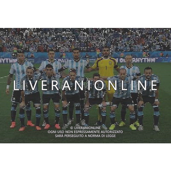 FIFA World Cup Brasile 2014 Semifinali San Paolo - 09.07.2014 Olanda-Argentina Nella Foto:Argentina Squadra Formazione Romero,Garay,Zabaleta,Biglia,Perez,Higuain,Messi,Mascherano,Demichelis,Rojo,Lavezzi /Ph.Vitez-Ag. Aldo Liverani