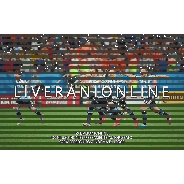 Joie Argentine - 09.07.2014 - Argentine / Pays Bas - 1/2Finale Coupe du Monde -Sao Paulo Photo : Dave Winter / Icon Sport AG ALDO LIVERANI SAS ONLY ITALY