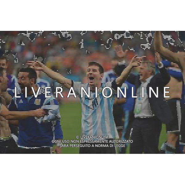 Joie Lionel MESSI - 09.07.2014 - Argentine / Pays Bas - 1/2Finale Coupe du Monde -Sao Paulo Photo : Dave Winter / Icon Sport AG ALDO LIVERANI SAS ONLY ITALY