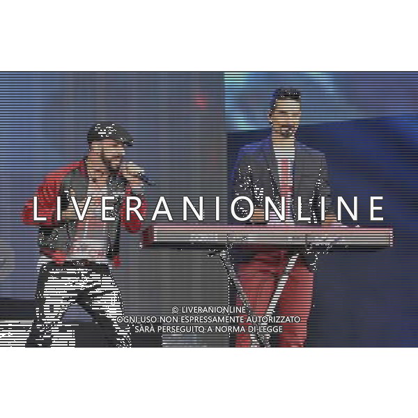 Alexander James \'A.J\' McLean \' Kevin Richardson of The Backstreet Boys (Alexander James \'A.J\' McLean, Howie Dorough, Nick Carter, Kevin Richardson \' Brian Littrell) Perform on the Main Stage at the Barclaycard British Summer Time Festival at Hyde Park, London on Sunday 6 July 2014. ©photoshot/Agenzia Aldo Liverani sas - ITALY ONLY - EDITORIAL USE ONLY