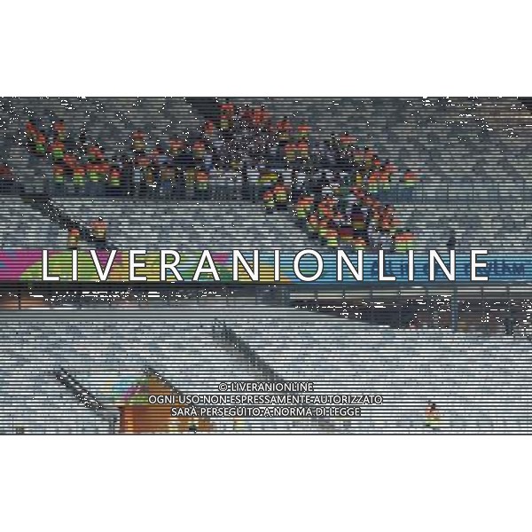 (140708) -- BELO HORIZONTE, July 8, 2014 () -- Germany\'s fans leave the Stadium after a semifinal match between Brazil and Germany of 2014 FIFA World Cup at the Estadio Mineirao Stadium in Belo Horizonte, Brazil, on July 8, 2014. Germany won 7-1 over Brazil and qualified for the final on Tuesday.(/Li Ga)(rh) ©photoshot/Agenzia Aldo Liverani sas - ITALY ONLY - EDITORIAL USE ONLY - BRASILE VS GERMANIA partita di semifinale Coppa del mondo FIFA 2014 Mineirao stadio Estadio a Belo Horizonte, in Brasile, 8 luglio 2014, la Germania ha vinto 7-1 e qualificato per la finale
