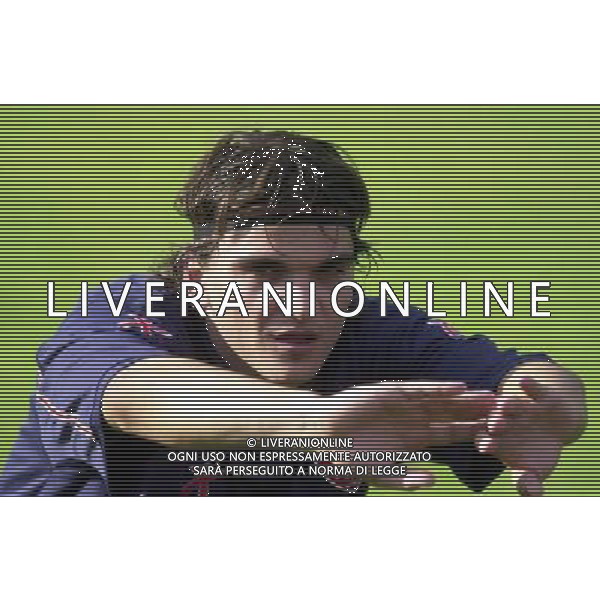 FOLGARIA 02/07/2003 PRIMO ALLENAMENTO IN RITIRO DEL PERUGIA CALCIO NELLA FOTO: LOMPOUTIS KONSTANTINOS* FOTO 1905/ROBERTO SETTONCE/ALDO LIVERANI