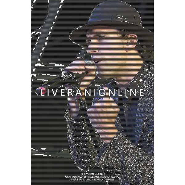 Paul Smith of Maximo Park performs at Castlefield Bowl, Manchester as part of the Summer In The City concert series, 10th July 2014. ©PHOTOSHOT/Agenzia Aldo Liverani sas - ITALY ONLY - EDITORIAL USE ONLY