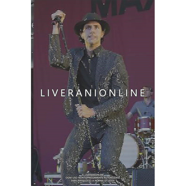 Paul Smith of Maximo Park performs at Castlefield Bowl, Manchester as part of the Summer In The City concert series, 10th July 2014. ©PHOTOSHOT/Agenzia Aldo Liverani sas - ITALY ONLY - EDITORIAL USE ONLY