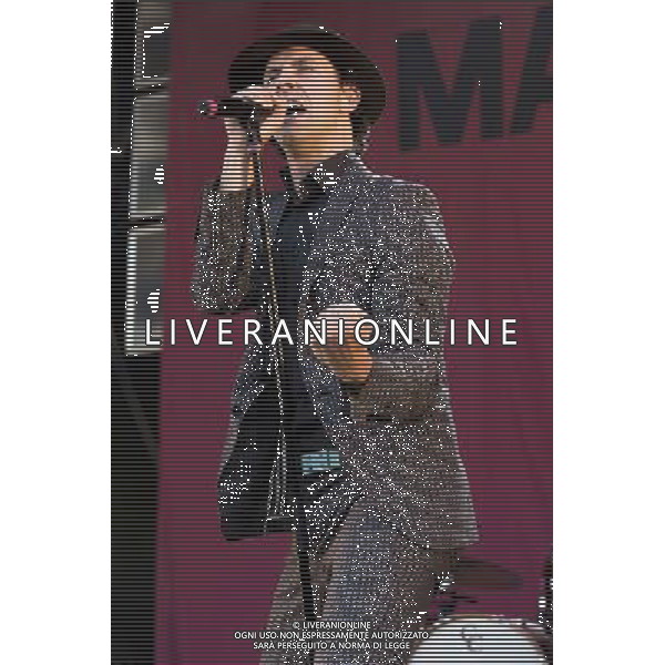 Paul Smith of Maximo Park performs at Castlefield Bowl, Manchester as part of the Summer In The City concert series, 10th July 2014. ©PHOTOSHOT/Agenzia Aldo Liverani sas - ITALY ONLY - EDITORIAL USE ONLY