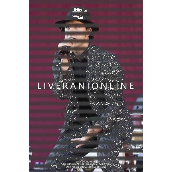 Paul Smith of Maximo Park performs at Castlefield Bowl, Manchester as part of the Summer In The City concert series, 10th July 2014. ©PHOTOSHOT/Agenzia Aldo Liverani sas - ITALY ONLY - EDITORIAL USE ONLY