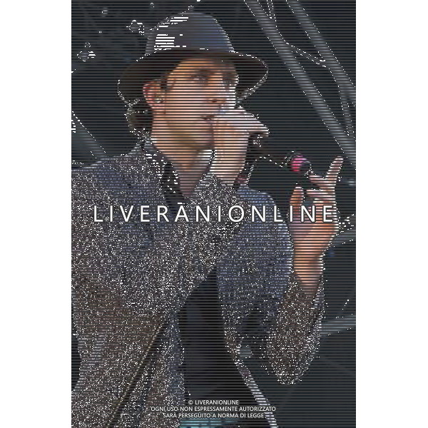 Paul Smith of Maximo Park performs at Castlefield Bowl, Manchester as part of the Summer In The City concert series, 10th July 2014. ©PHOTOSHOT/Agenzia Aldo Liverani sas - ITALY ONLY - EDITORIAL USE ONLY