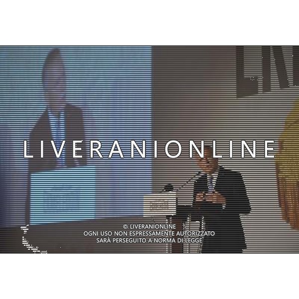 (140710) -- ISTANBUL, July 10, 2014 () -- Turkish presidential candidate Ekmeleddin Ihsanoglu gives a speech at a press conference in Istanbul, on July 10, 2014. As the sectarian war between Sunnis and Shiites has been escalating in Turkey\'s neighbor Iraq, Turkish presidential candidates appeal for unity and solidarity at their publicity campaigns here on Thursday. (/Lu Zhe)(bxq) ©PHOTOSHOT/Agenzia Aldo Liverani sas - - ITALY ONLY - EDITORIAL USE ONLY - Il Candidato presidenziale turco Ekmeleddin Ihsanoglu fa un discorso ad una conferenza stampa a Istanbul, Turchia 10 luglio 2014
