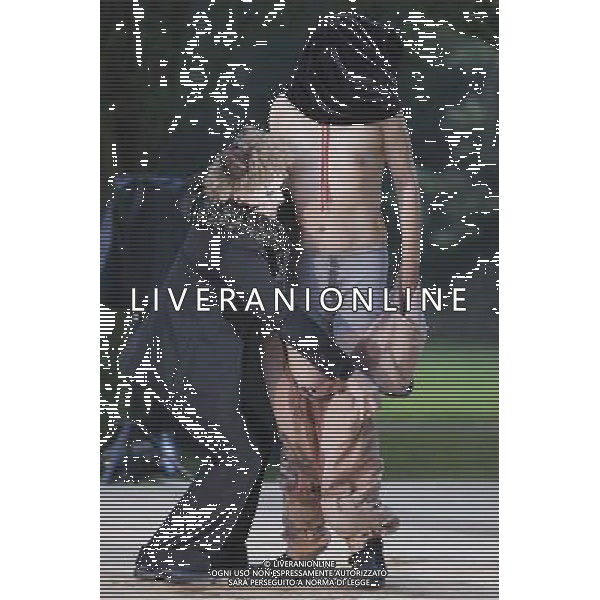 10 July 2014, Muelheim an der Ruhr, Germany. Klaus Herzog as Ausrufer with Rupert J Seidl as Franz Woyzeck. Roberto Ciulli\'s Theater an der Ruhr perform \'Woyzeck - ein musikalischer Fall\' as part of their open-air season \'Weisse Naechte\' (White Nights) in Raffelbergpark in Muelheim an der Ruhr, Germany. With Rupert J Seidl as Franz Woyzeck, Dagmar Geppert as Marie and Maria Neumann as Christian, Marie\'s child. ©PHOTOSHOT/Agenzia Aldo Liverani sas - ITALY ONLY - EDITORIAL USE ONLY