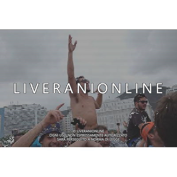 Supporters Argentine sur la plage de Copacabana - 11.07.2014 - Coupe du Monde 2014 - Bresil Photo : Dave Winter / Icon SPort /Agenzia Aldo Liverani sas - ITALY ONLY - EDITORIAL USE ONLY - Tifosi sulla spiaggia di Copacabana per la Coppa del Mondo Fifa Brasile 2014