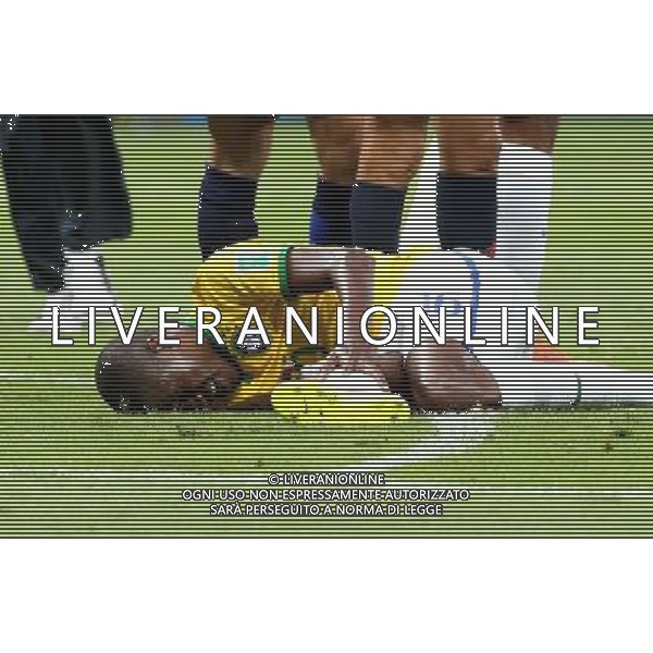 (140712) -- BRASILIA, July 12, 2014 () -- Brazil\'s Ramires falls down during the third place play-off match between Brazil and Netherlands of 2014 FIFA World Cup at the Estadio Nacional Stadium in Brasilia, Brazil, on July 12, 2014.(/Cao Can)(rh) AG ALDO LIVERANI SAS ONLY ITALY