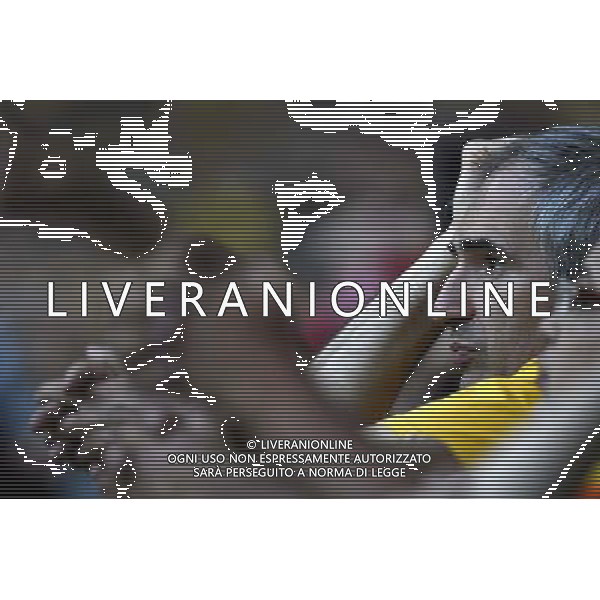 (140712) -- BRASILIA, July 12, 2014 () -- A Brazil\'s fan reacts after Netherlands\' scoring a goal during the third place play-off match between Brazil and Netherlands of 2014 FIFA World Cup at the Estadio Nacional Stadium in Brasilia, Brazil, on July 12, 2014.(/Lui Siu Wai)(pcy) AG ALDO LIVERANI SAS ONLY ITALY