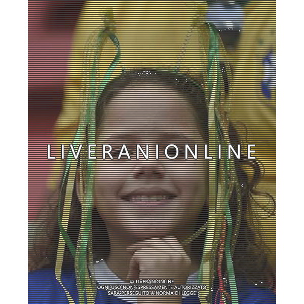 (140712) -- BRASILIA, July 12, 2014 () -- A Brazil\'s fan waits before the third place play-off match between Brazil and Netherlands of 2014 FIFA World Cup at the Estadio Nacional Stadium in Brasilia, Brazil, on July 12, 2014.(/Yang Lei)(rh) AG ALDO LIVERANI SAS ONLY ITALY