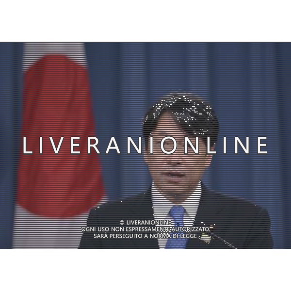 (140711) -- WASHINGTON, July 11, 2014 () -- Japanese Defense Minister Itsunori Onodera speaks at a press briefing after meeting with U.S. Secretary of Defense Chuck Hagel at the Pentagon in Washington D.C., capital of the United States, July 11, 2014. (/Yin Bogu) AG ALDO LIVERANI SAS ONLY ITALY