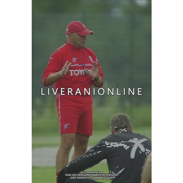 FOLGARIA 02/07/2003 PRIMO ALLENAMENTO IN RITIRO DEL PERUGIA CALCIO NELLA FOTO: COSMI SERSE * FOTO 1905/ROBERTO SETTONCE/ALDO LIVERANI