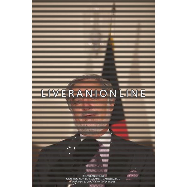 (140712) -- KABUL, July 12, 2014 () -- Presidential candidate Abdullah Abdullah speaks during a joint press conference in Kabul, Afghanistan, on July 12, 2014. The Afghan presidential election standoff was ended after two days intense talks between two presidential candidates and the U.S. Secretary of State John Kerry. (/Ahmad Massoud) AG ALDO LIVERANI SAS ONLY ITALY