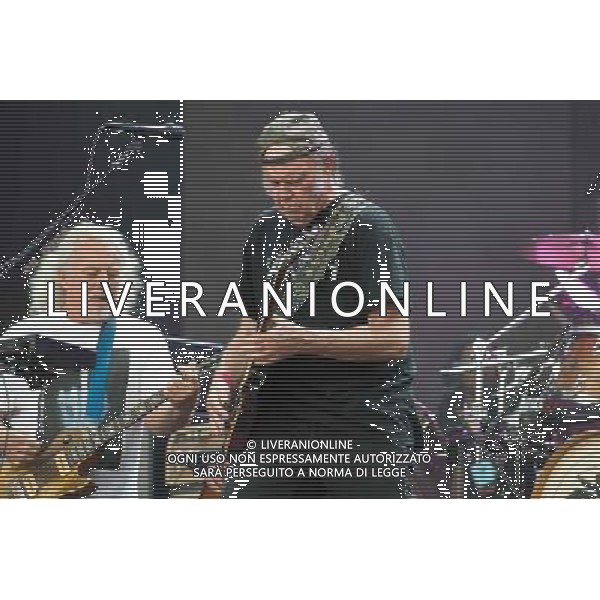 Frank Sampredo of Crazy Horse and Canadian singer-songwriter Neil Young performing at British Summer Time, Hyde Park, London, England, UK on Saturday 12th July 2014. AG ALDO LIVERANI SAS ONLY ITALY