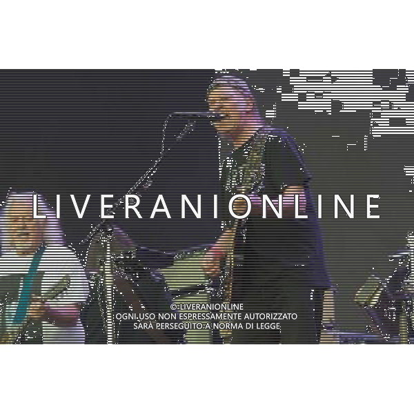 Frank Sampredo of Crazy Horse and Canadian singer-songwriter Neil Young performing at British Summer Time, Hyde Park, London, England, UK on Saturday 12th July 2014. AG ALDO LIVERANI SAS ONLY ITALY