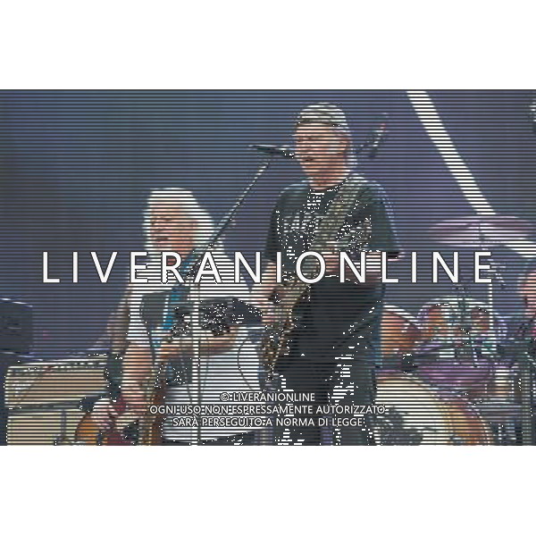 Frank Sampredo of Crazy Horse and Canadian singer-songwriter Neil Young performing at British Summer Time, Hyde Park, London, England, UK on Saturday 12th July 2014. AG ALDO LIVERANI SAS ONLY ITALY