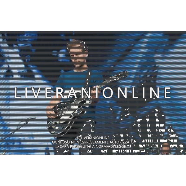 Bryce Dessner of American indie rock band The National performing at British Summer Time, Hyde Park, London, England, UK on Saturday 12th July 2014.