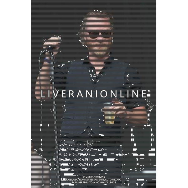 Matt Berninger of American indie rock band The National performing at British Summer Time, Hyde Park, London, England, UK on Saturday 12th July 2014.