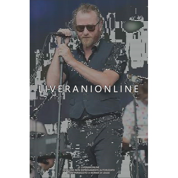 Matt Berninger of American indie rock band The National performing at British Summer Time, Hyde Park, London, England, UK on Saturday 12th July 2014.