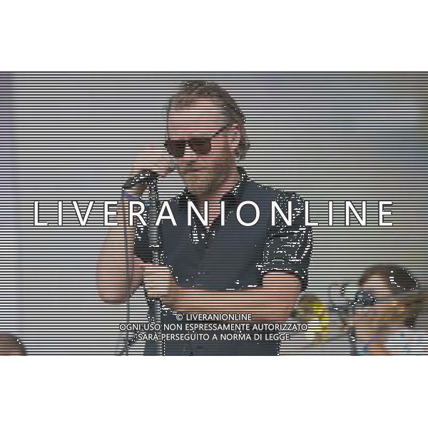 Matt Berninger of American indie rock band The National performing at British Summer Time, Hyde Park, London, England, UK on Saturday 12th July 2014.