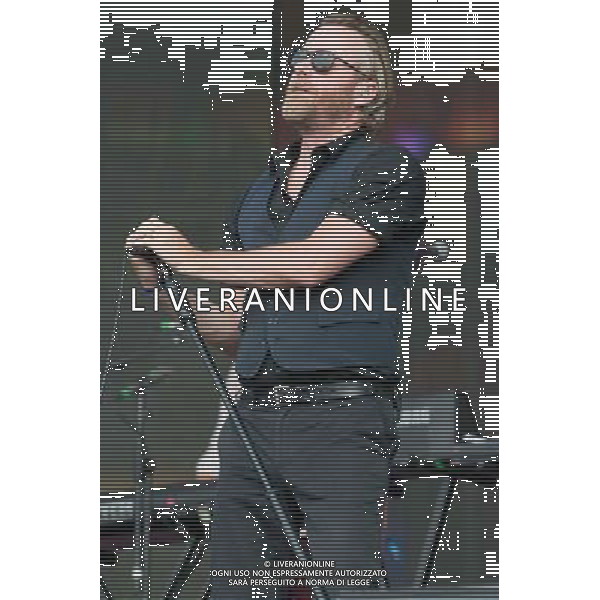 Matt Berninger of American indie rock band The National performing at British Summer Time, Hyde Park, London, England, UK on Saturday 12th July 2014.