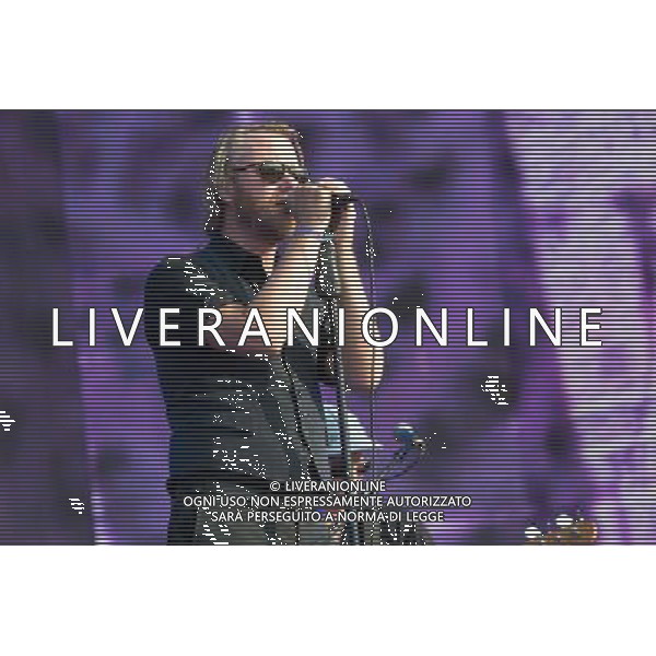 Matt Berninger of American indie rock band The National performing at British Summer Time, Hyde Park, London, England, UK on Saturday 12th July 2014.