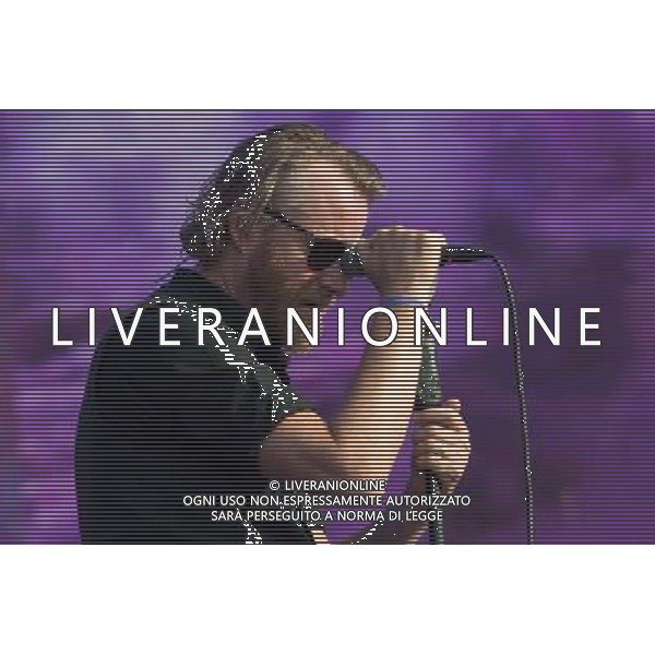 Matt Berninger of American indie rock band The National performing at British Summer Time, Hyde Park, London, England, UK on Saturday 12th July 2014.