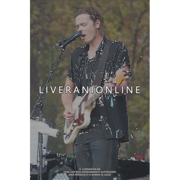 Devon Portielje of Canadian band Half Moon Run perform at British Summer Time, Hyde Park, London, England, UK on Saturday 12th July 2014. AG ALDO LIVERANI SAS ONLY ITALY